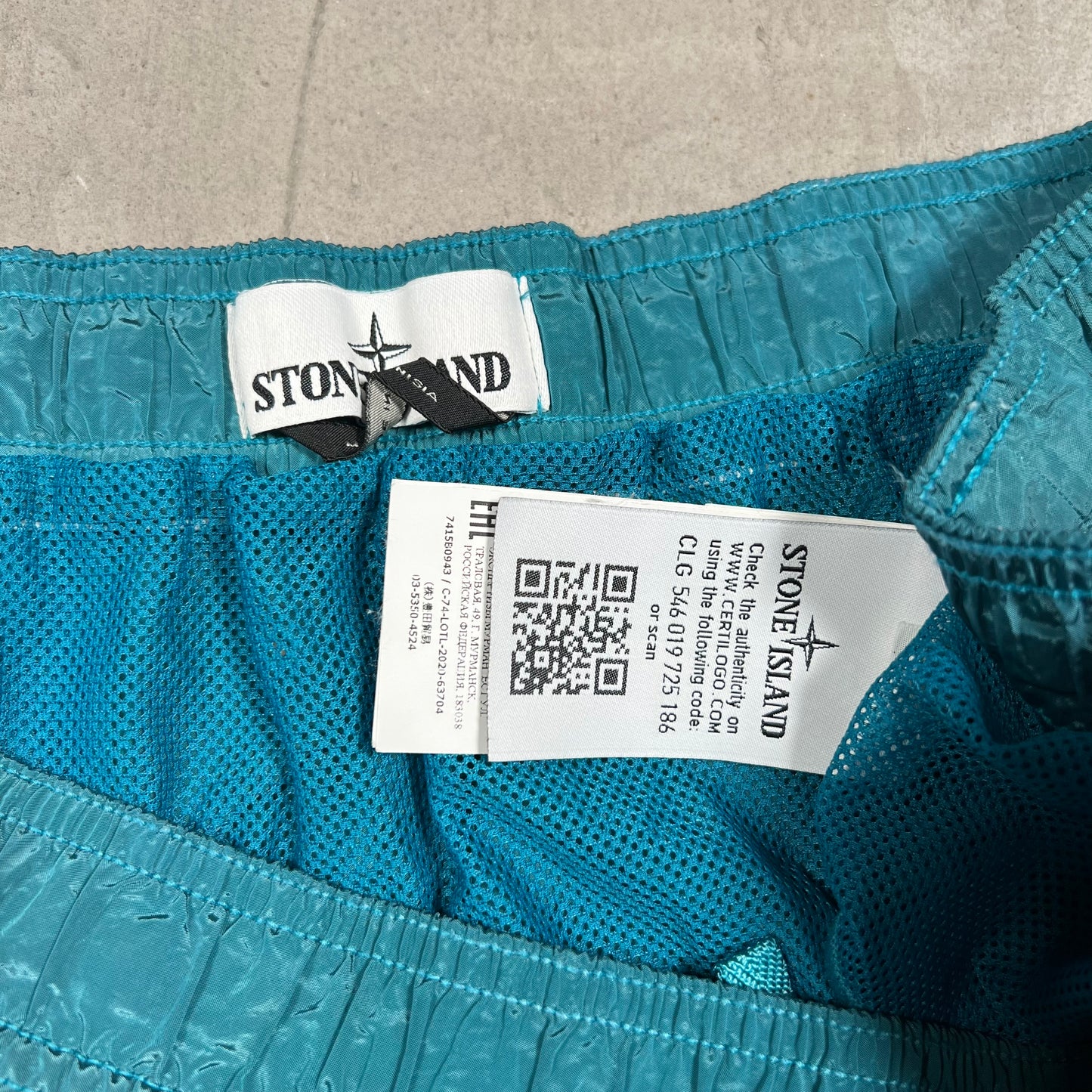 Stone Island Aqua Nylon Water Shorts Size 3XL USED x17989
