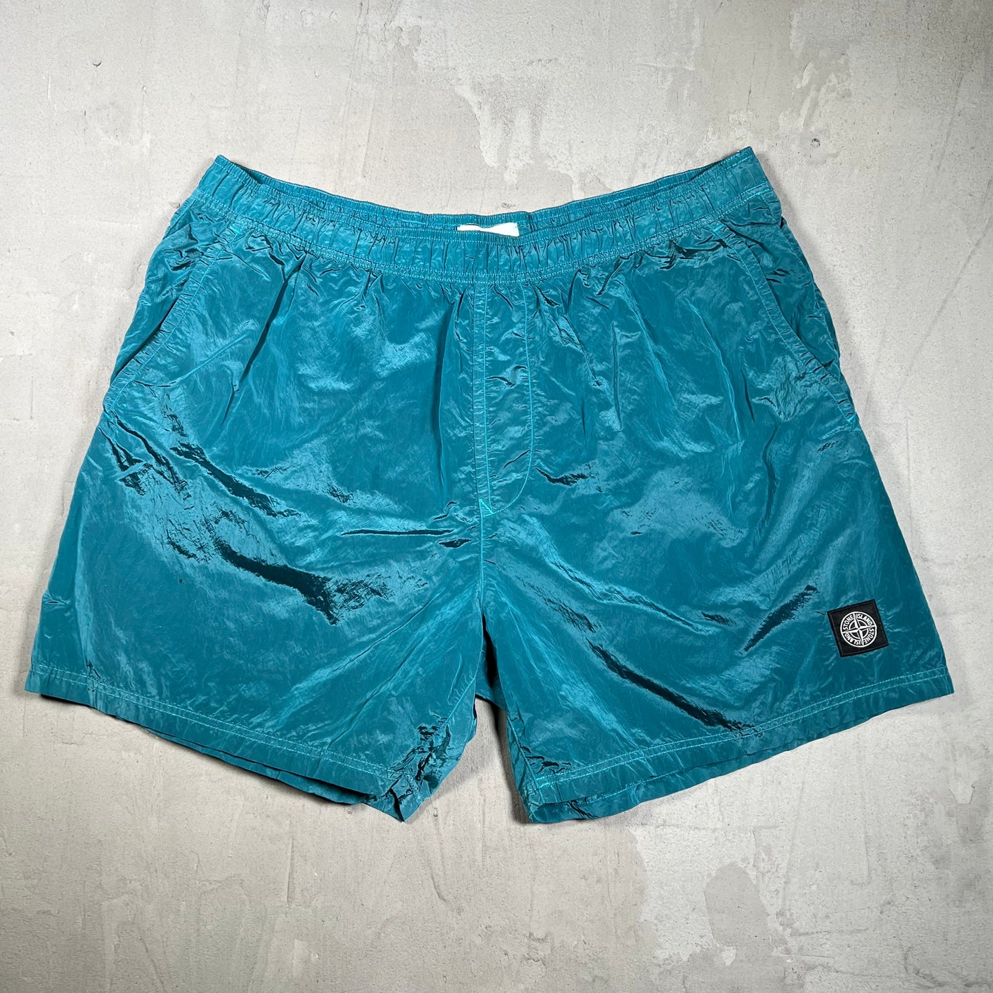 Stone Island Aqua Nylon Water Shorts Size 3XL USED x17989