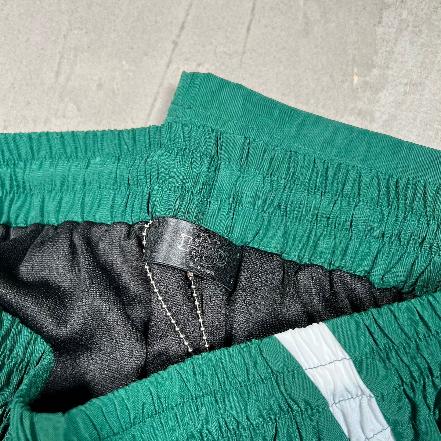 HMDD "Juggernaut" Green Nylon Track Pants Size Large NEW x17991