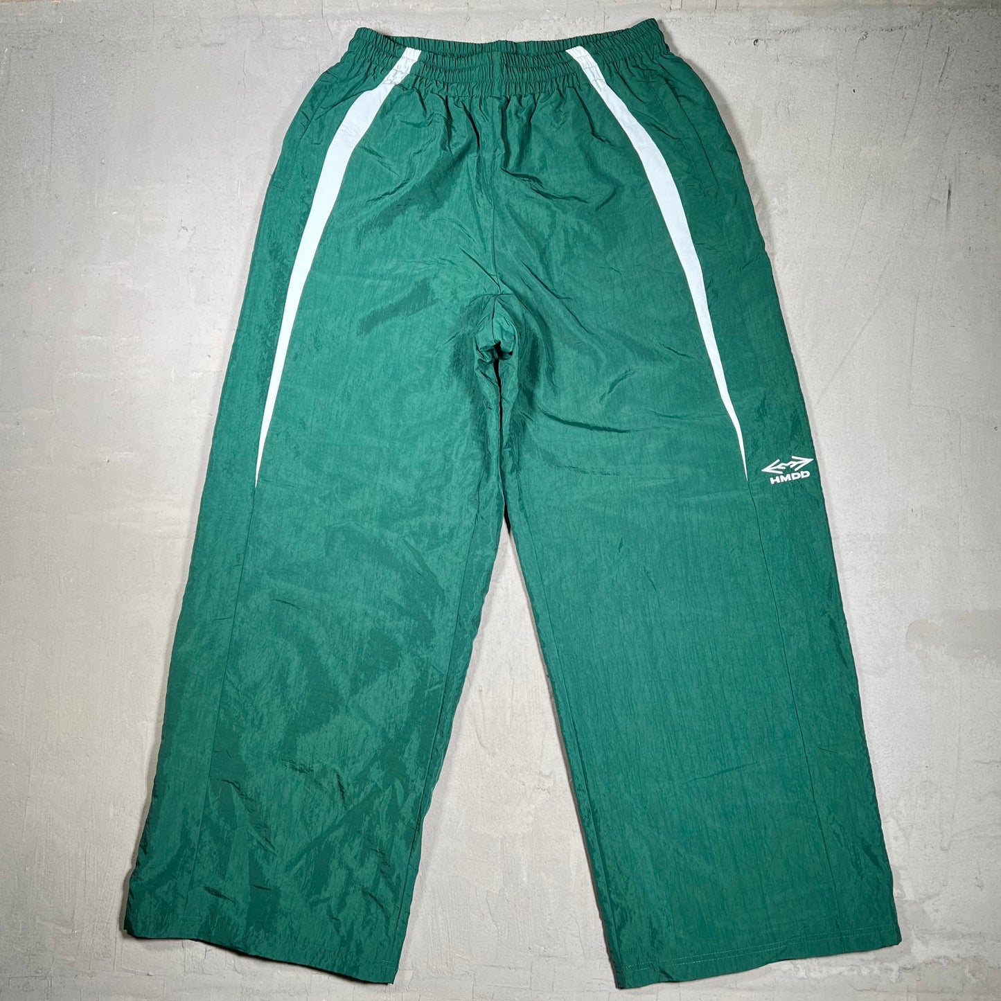 HMDD "Juggernaut" Green Nylon Track Pants Size Large NEW x17991
