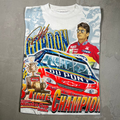1996 Nascar Jeff Gordon "3 Time Champion" AOP Size Large USED v19754