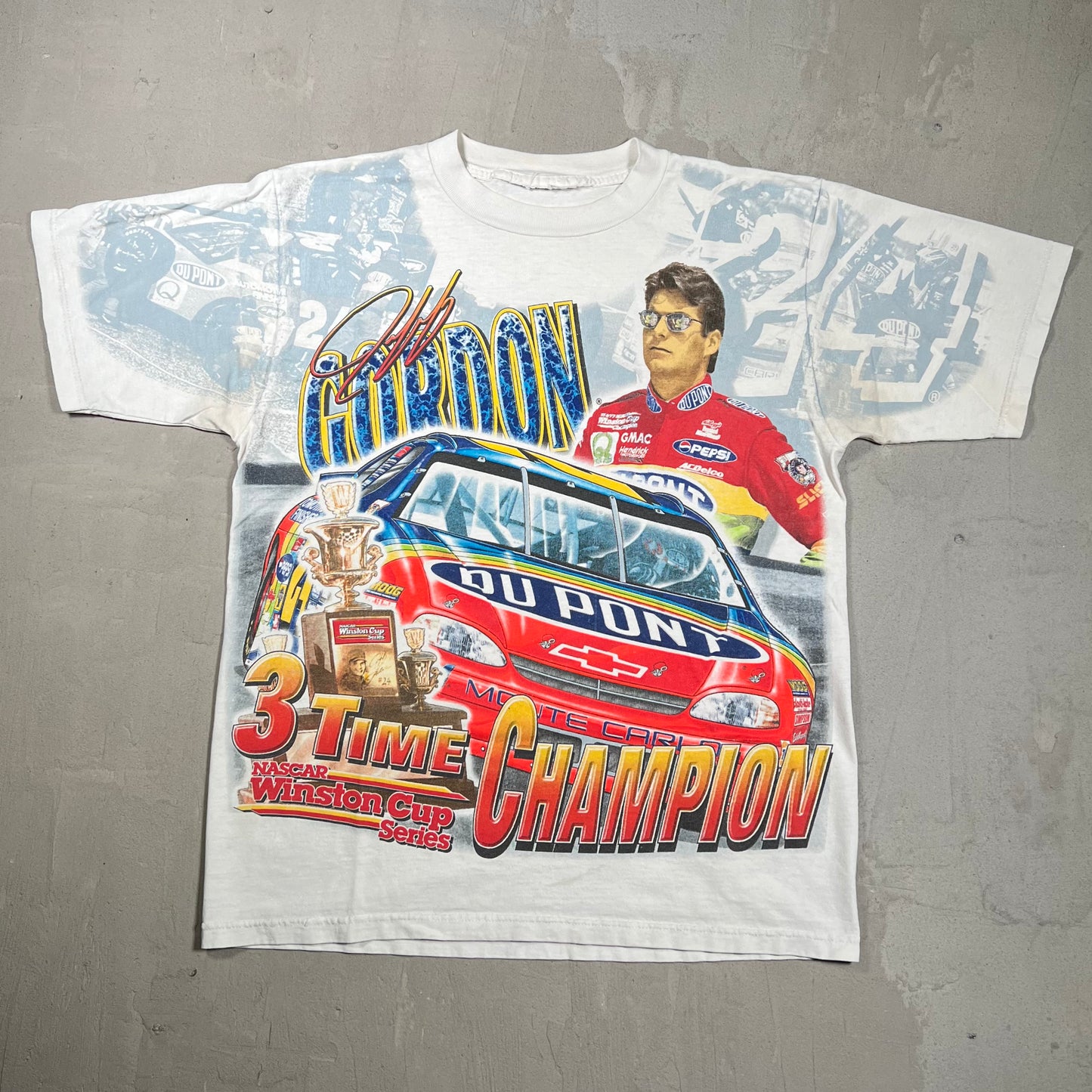 1996 Nascar Jeff Gordon "3 Time Champion" AOP Size Large USED v19754