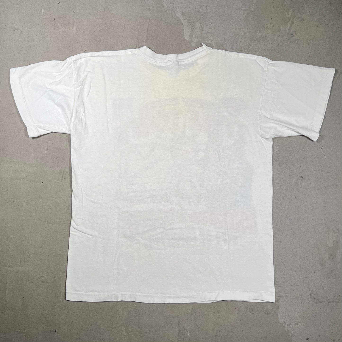 1994 New York "Title Town" White Rangers/Knicks Tee Size Medium USED v19678
