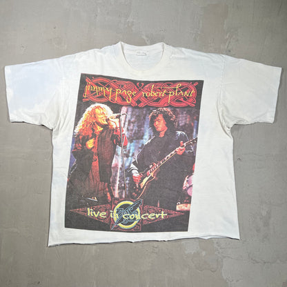 1995 Jimmy Page Robert Plant Live Cropped Size XL USED v19682