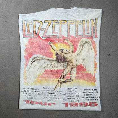 1995 Jimmy Page Robert Plant Live Cropped Size XL USED v19682