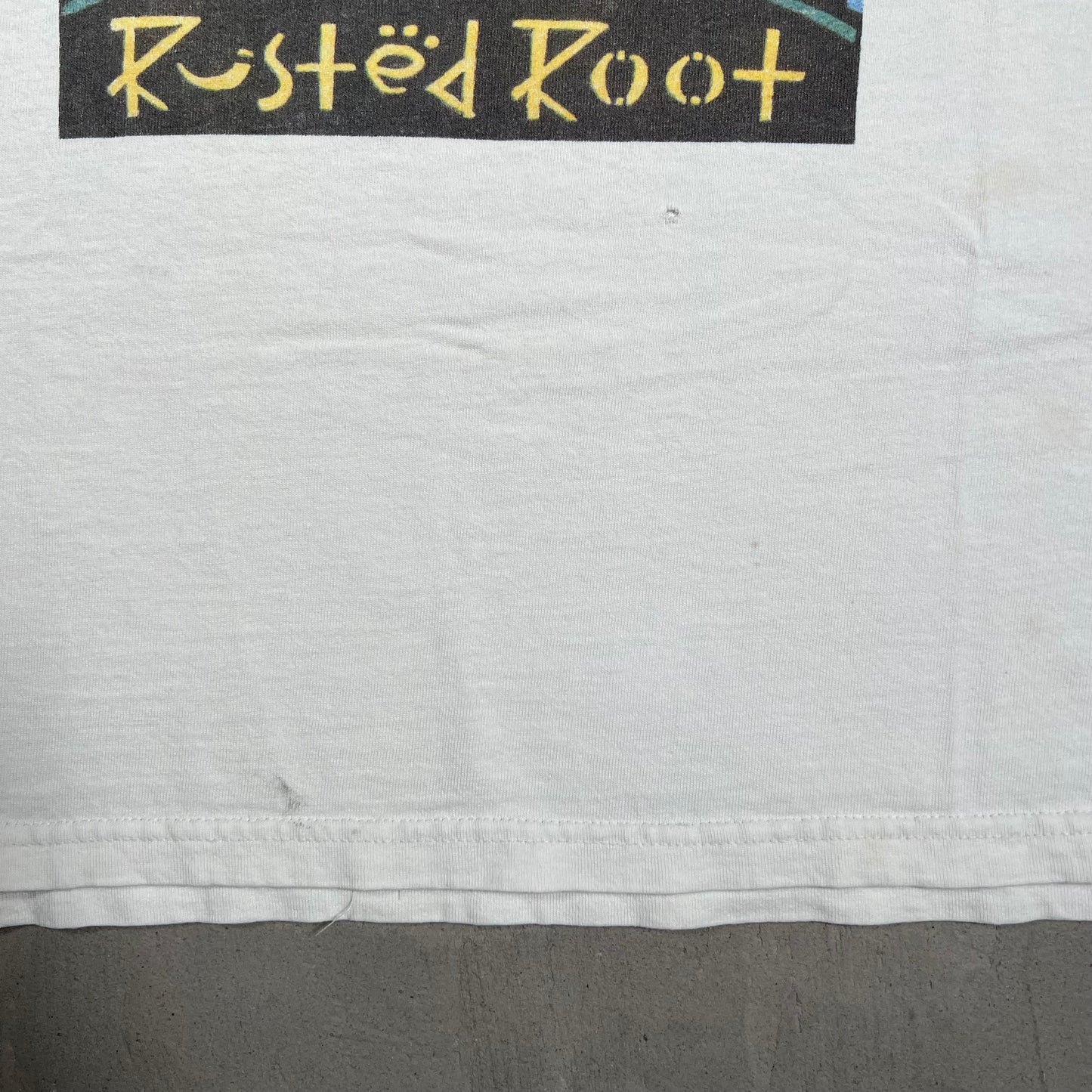 1990s Rusted Root White Band Tee Size XL USED v19855