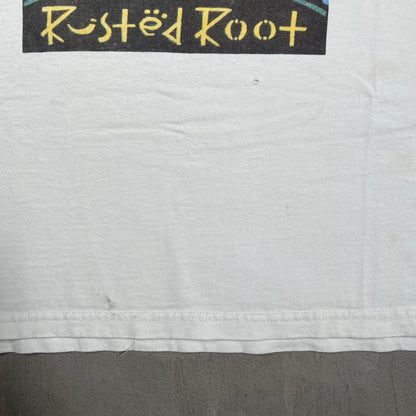 1990s Rusted Root White Band Tee Size XL USED v19855