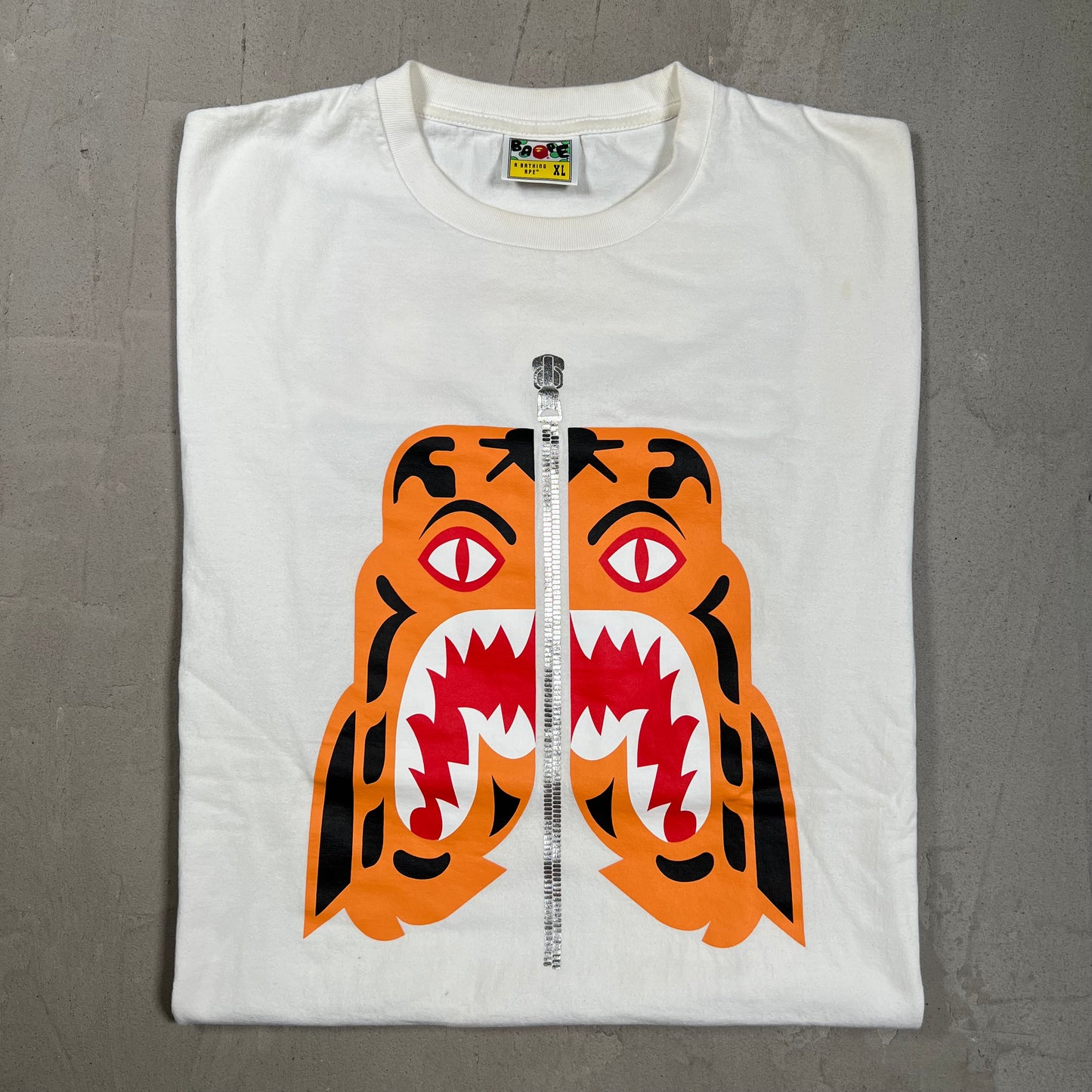 Bape White Tiger Tee Size XL USED x18009