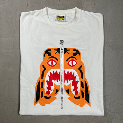 Bape White Tiger Tee Size XL USED x18009
