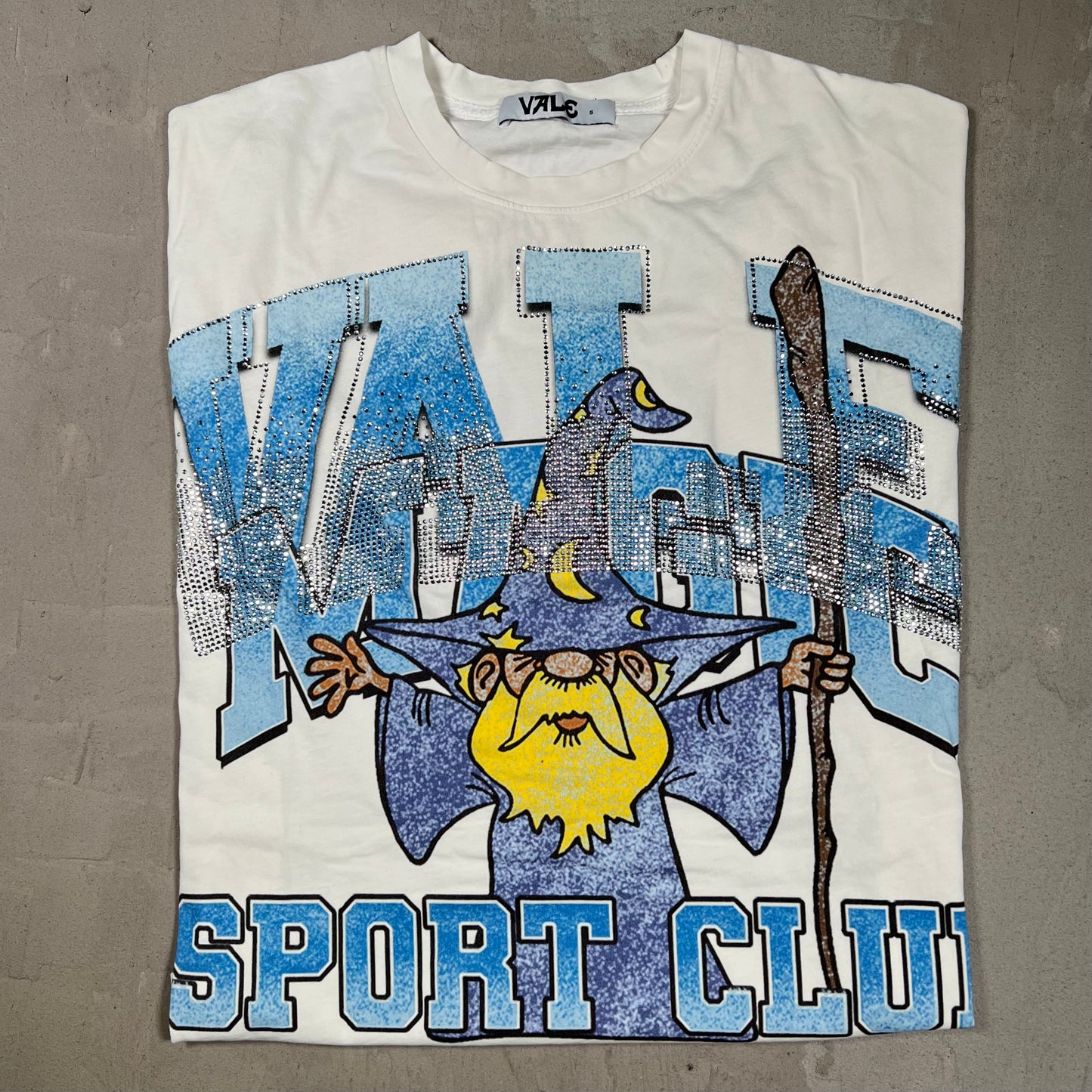 Vale "Sport Club" Wizard Tee White Size Small USED x17934