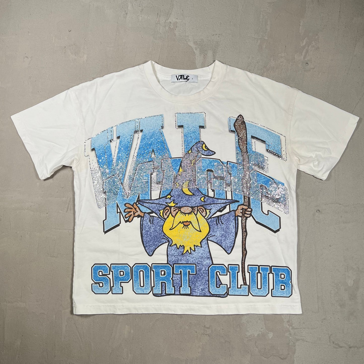 Vale "Sport Club" Wizard Tee White Size Small USED x17934