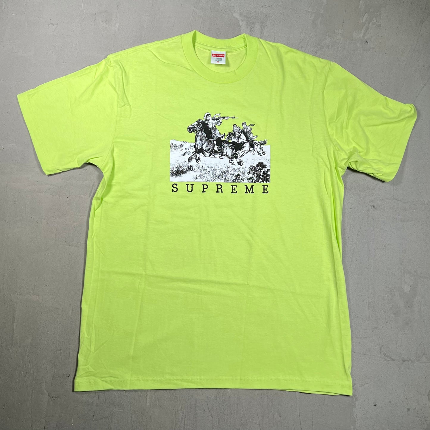 Supreme Riders Neon Green Tee (2019) Size Medium USED x18047