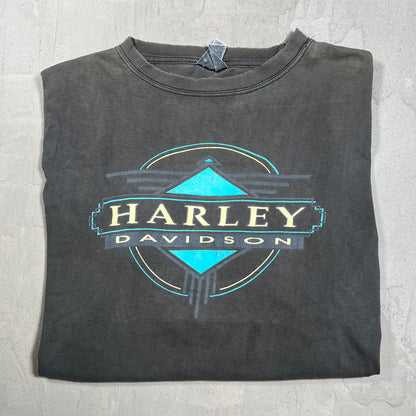 Y2K Harley Davidson "U.S. Steel" Black Tee Size XL USED v19857