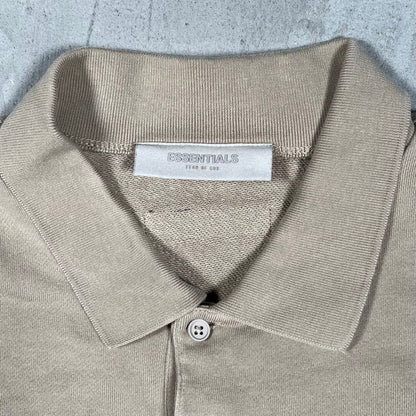 Essentials Fear of God FOG Brown Longsleeve Polo Size Medium USED x18050