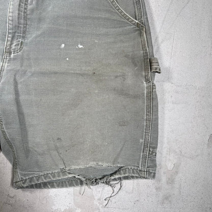 Y2K Carhartt Distressed Olive Shorts Size 36 USED v19859