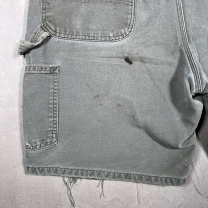 Y2K Carhartt Distressed Olive Shorts Size 36 USED v19859