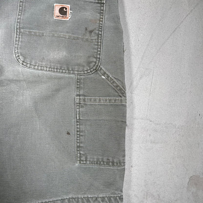 Y2K Carhartt Distressed Olive Shorts Size 36 USED v19859