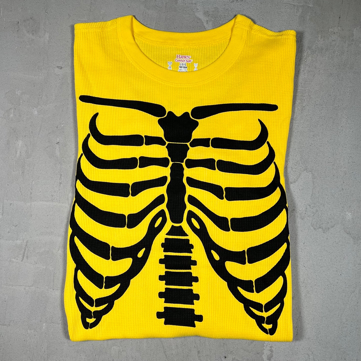Supreme Hanes Yellow Bones Thermal Crew (2025) Size Large NEW x18048