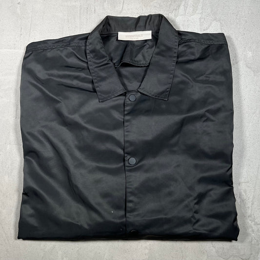 Essentials Fear of God FOG Black Coaches Jacket Size Medium USED x18051