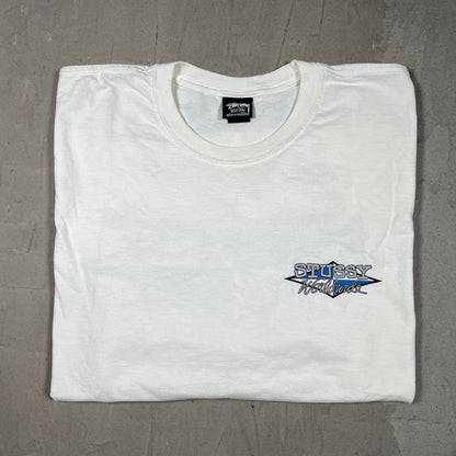 Stussy Worldwide White Tee Size XL USED x17777
