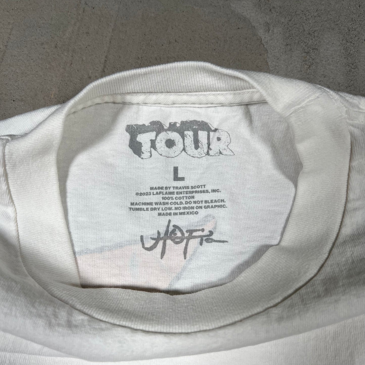 Travis Scott Utopia Circus Maximus White Tee Size Large USED x17811
