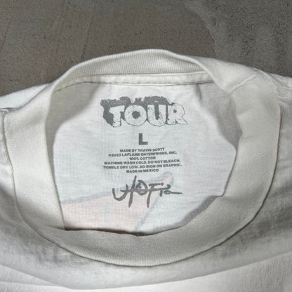 Travis Scott Utopia Circus Maximus White Tee Size Large USED x17811