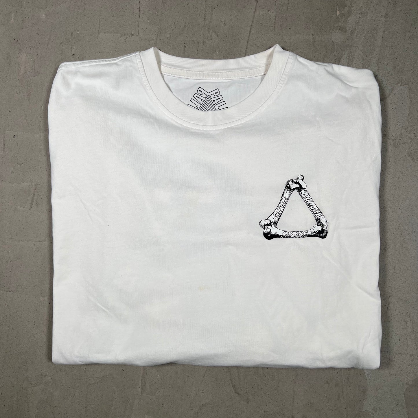 Palace Skateboards White Bones Longsleeve Size XL USED x17868
