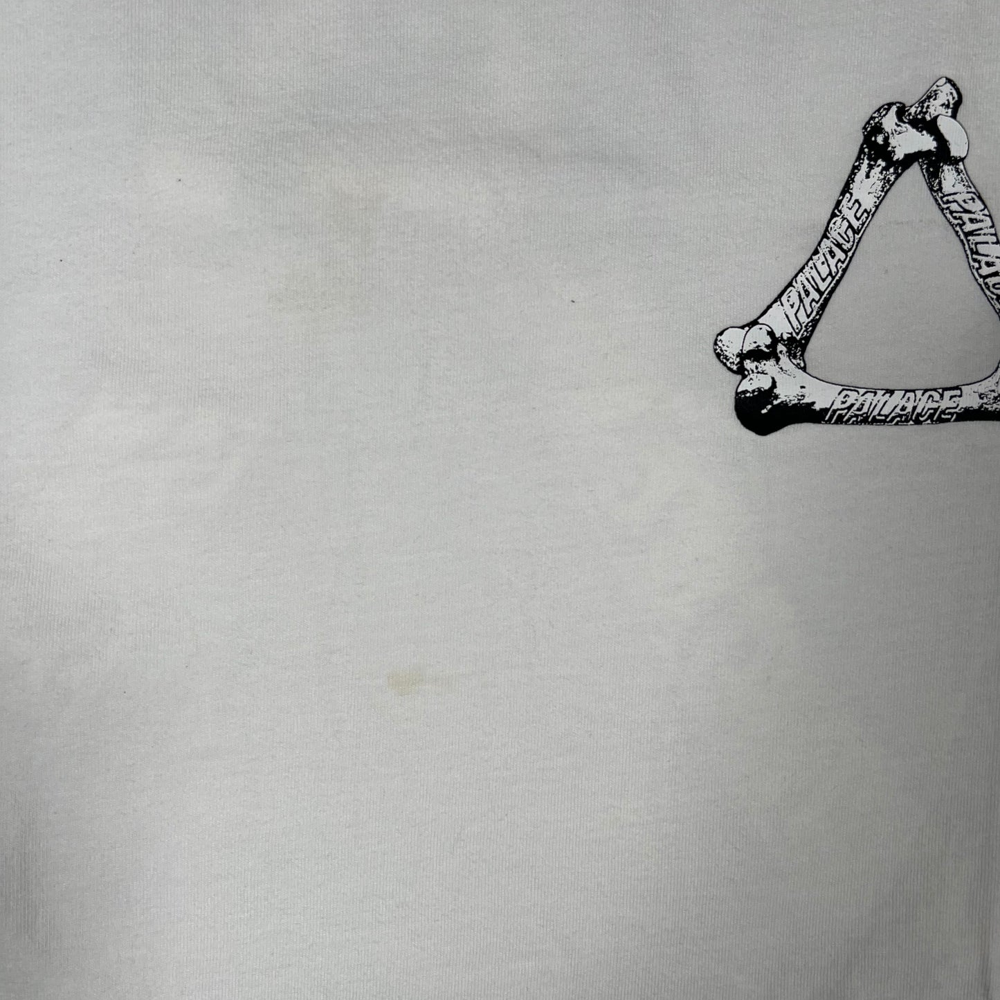 Palace Skateboards White Bones Longsleeve Size XL USED x17868