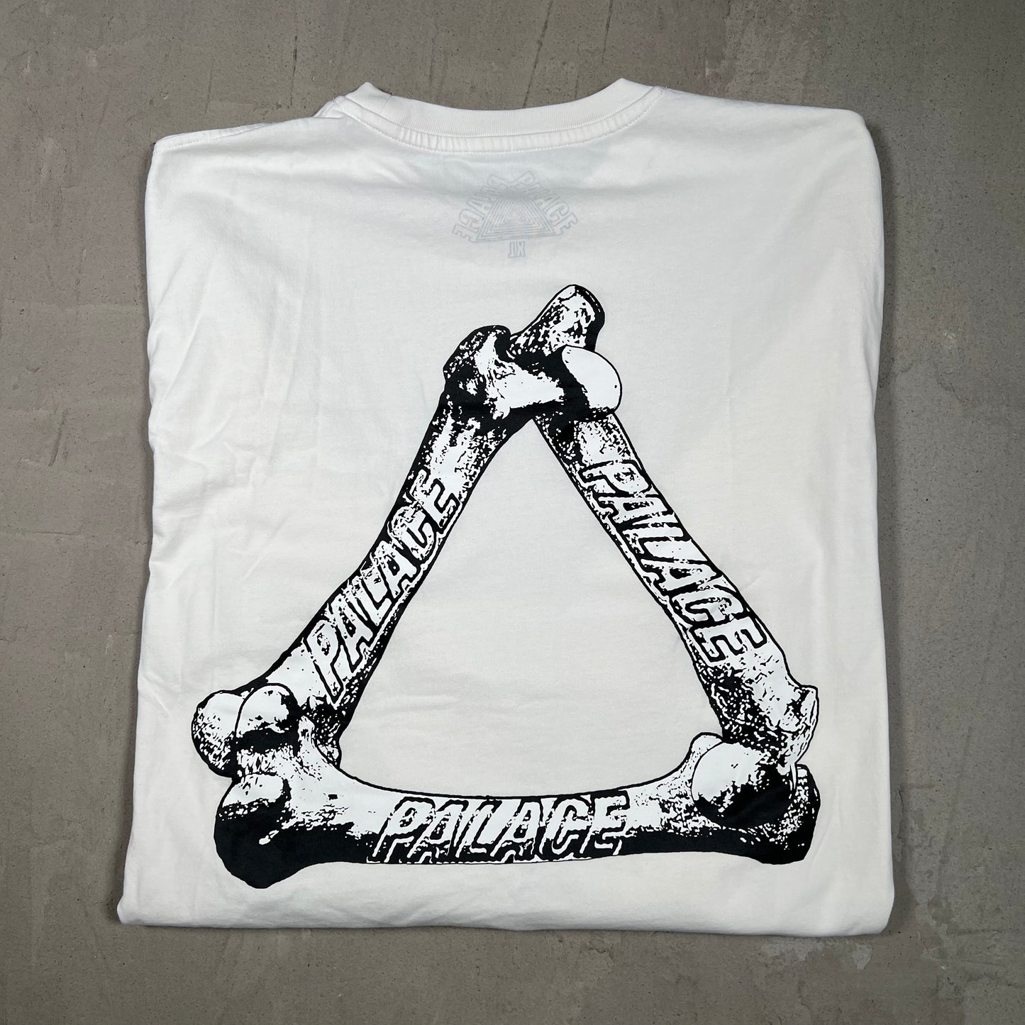 Palace Skateboards White Bones Longsleeve Size XL USED x17868