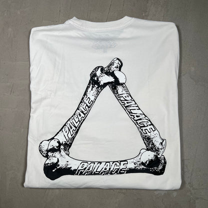 Palace Skateboards White Bones Longsleeve Size XL USED x17868