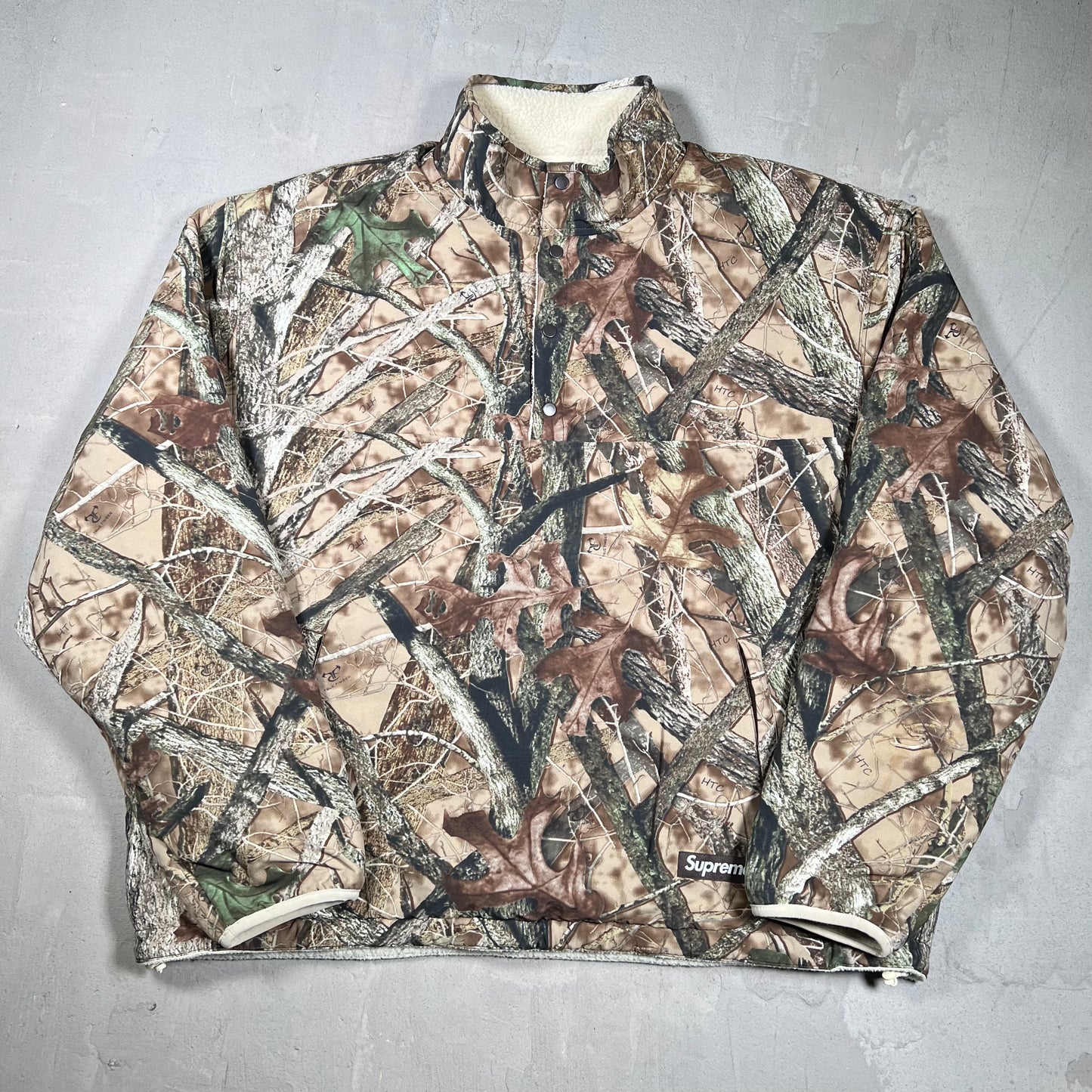 Supreme Polartec Shearling Reversible Pullover True Timber Camo (2024) Size XL USED x17950