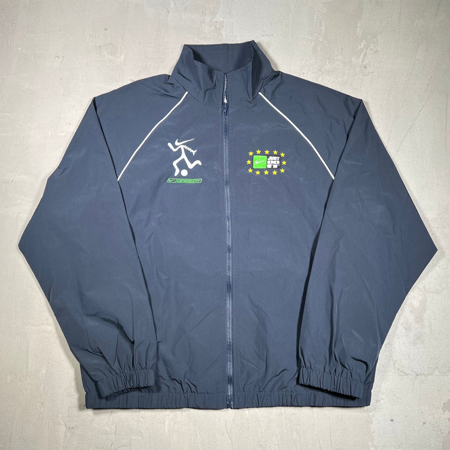 Nike Greedy Unit "Screwman" Track Jacket Navy Size XL USED x17947