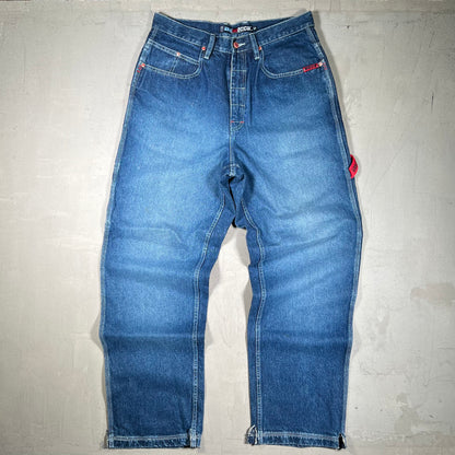 Y2K Mecca Dark Blue Jeans Size 34 USED v19823