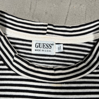 1990s Guess Jeans Striped Tee Size XL USED v19818