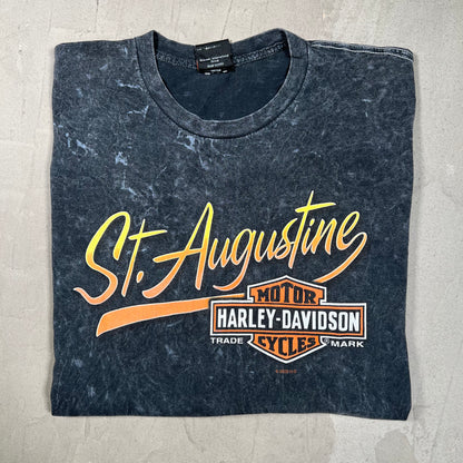 2023 Harley Davidson "St Augustine" Washed Black Tee Size XL USED v19819