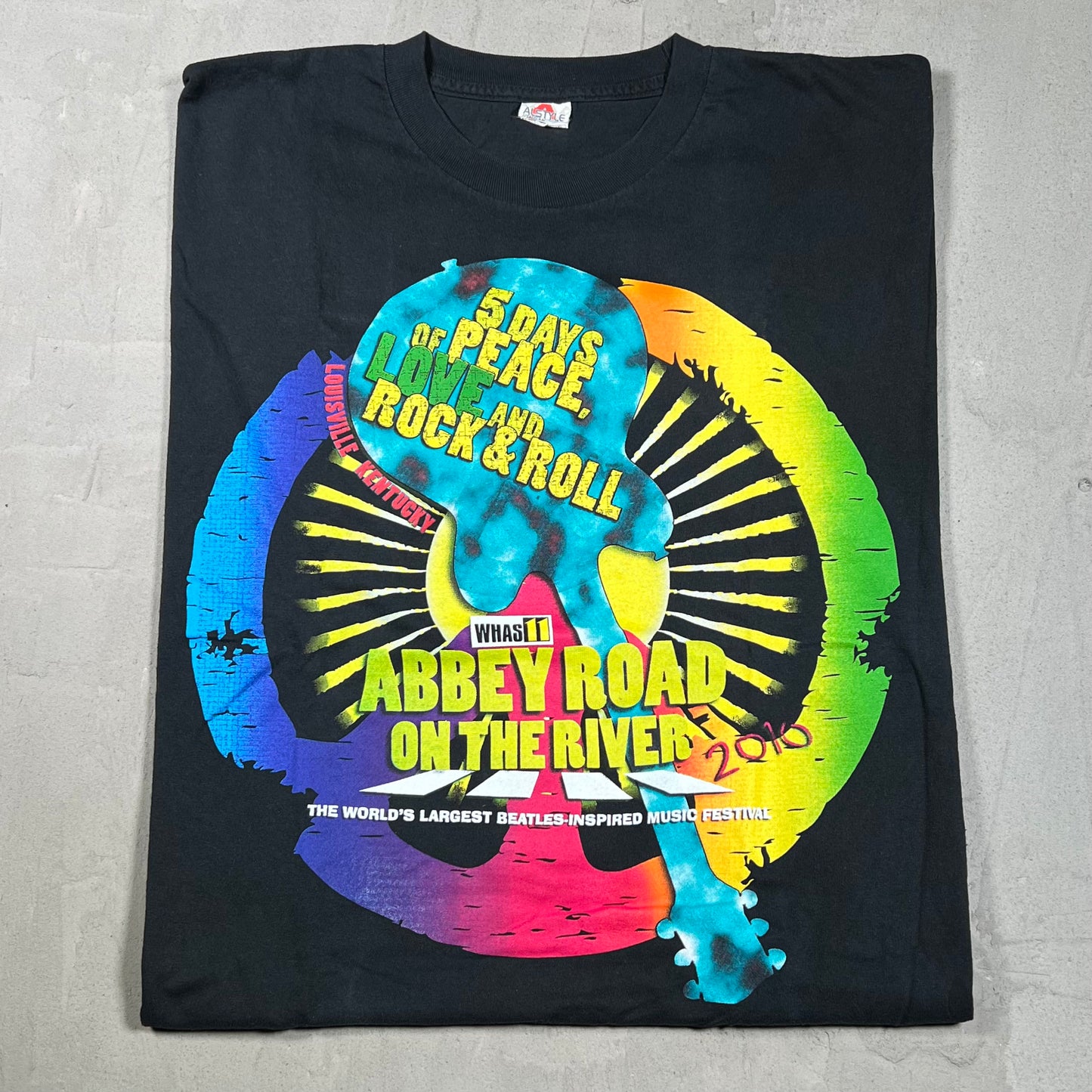 2010 Abbey Road Music Fest Black Tee Size XL USED v19822