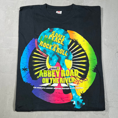 2010 Abbey Road Music Fest Black Tee Size XL USED v19822