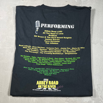 2010 Abbey Road Music Fest Black Tee Size XL USED v19822