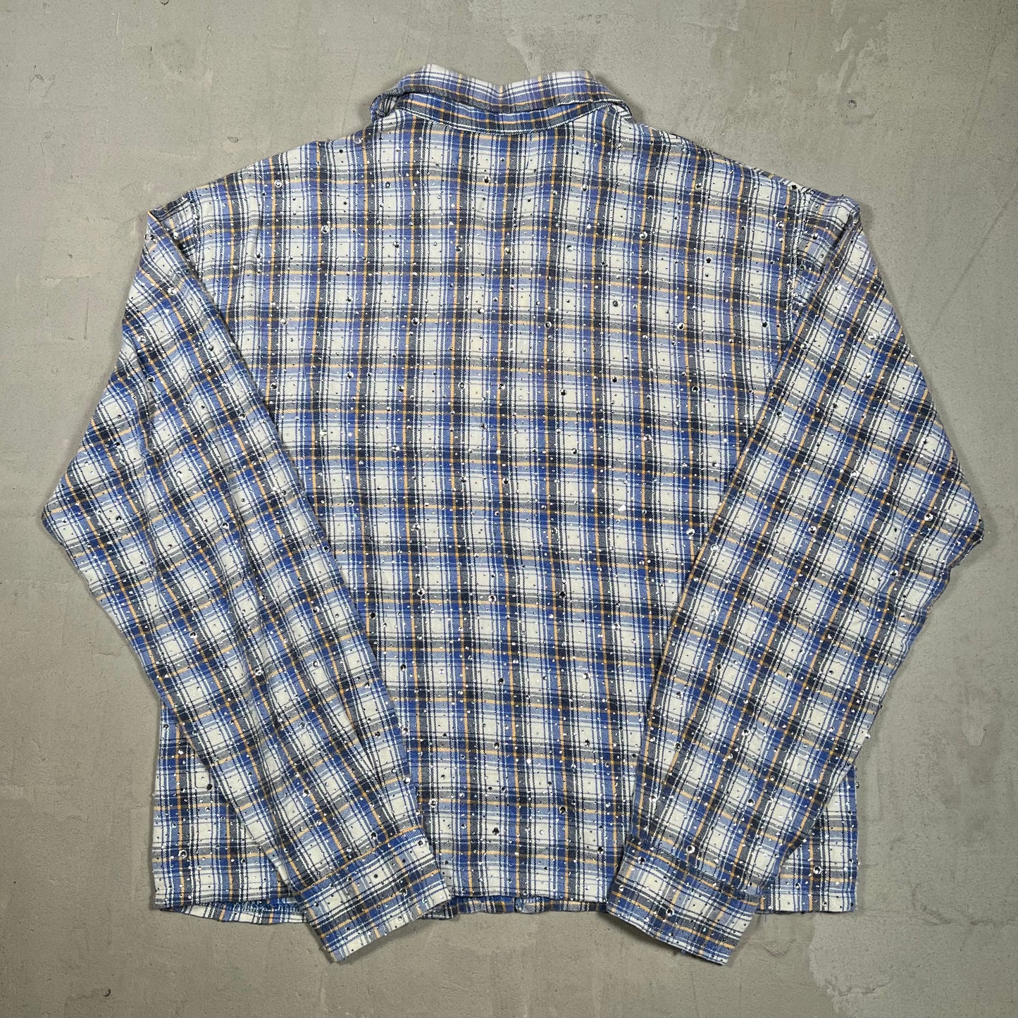 Vale Valley Forever Blue/Yellow Rhinestone Flannel Size Medium NEW x17941