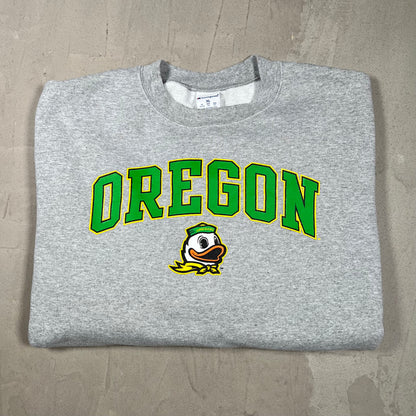 Champion Oregon Ducks Crewneck Grey Size XL USED v19860
