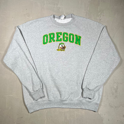 Champion Oregon Ducks Crewneck Grey Size XL USED v19860