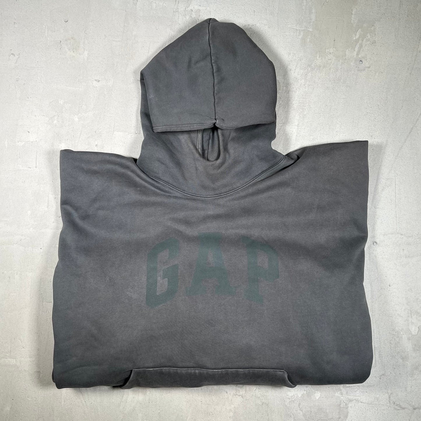 Yeezy Gap Double Layer Dove Washed Grey Hoodie Size XL USED x18065