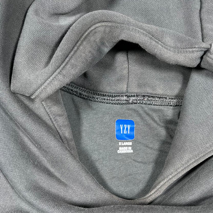 Yeezy Gap Double Layer Dove Washed Grey Hoodie Size XL USED x18065