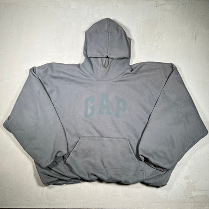 Yeezy Gap Double Layer Dove Washed Grey Hoodie Size XL USED x18065