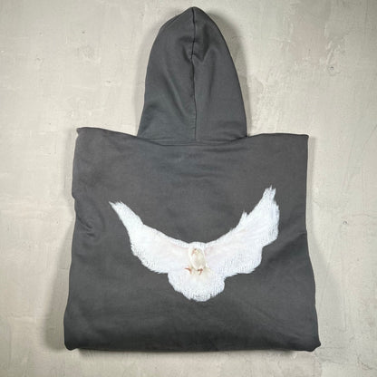 Yeezy Gap Double Layer Dove Washed Grey Hoodie Size XL USED x18065