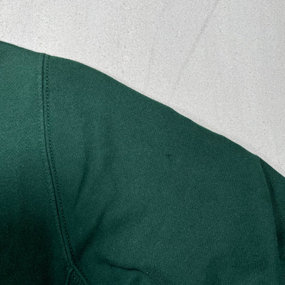 Y2K Polo Ralph Lauren Flannel Hoodie Green Zip Up Hoodie Size Medium USED v19863