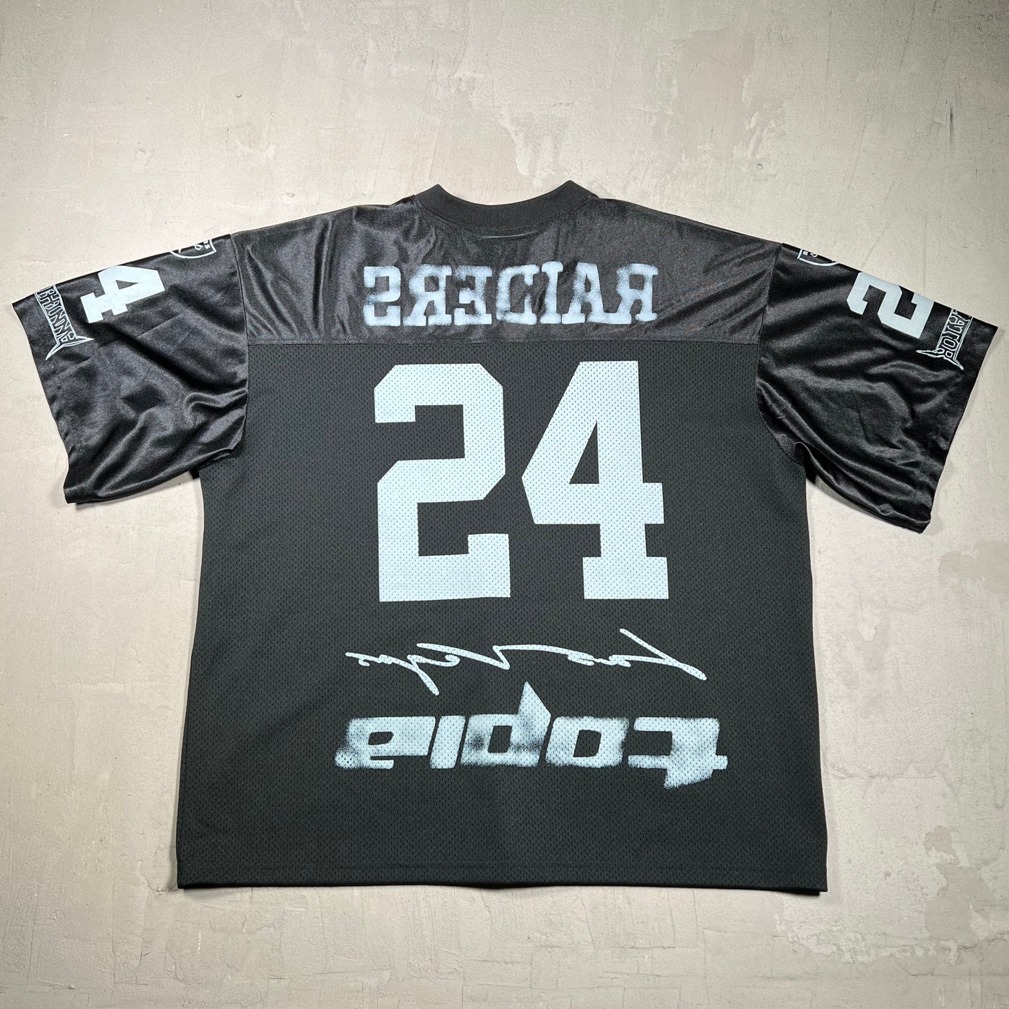 Travis Scott NFL Las Vegas Black Raiders Jersey Large USED x18061