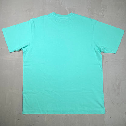 Supreme Warm Up Washed S/S Green Teal Tee Size Large USED x18073