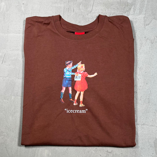 IceCream Prank Brown Tee Size Small NEW x18075