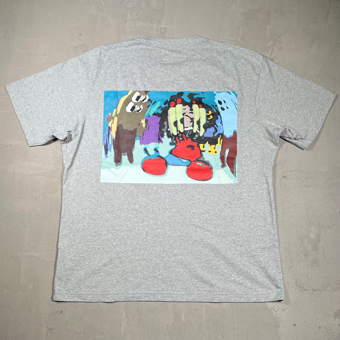 CPFM Uniqlo Spongebob Mr Crab Grey Tee Size XL USED x18071